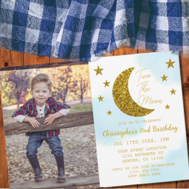 Invitación Dos El Segundo Cumpleaños De La Luna (Subido por el creador)