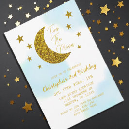 Invitación Dos El Segundo Cumpleaños De La Luna