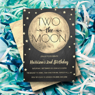 Invitación Dos El Segundo Cumpleaños De La Luna