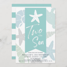 Dos el segundo cumpleaños de la turquesa Starfish