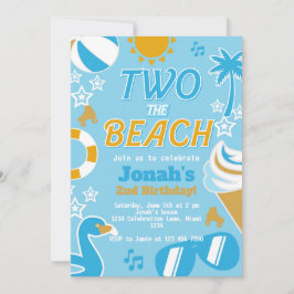Invitación Dos el verano de Birthday Boy, Fiesta de playa