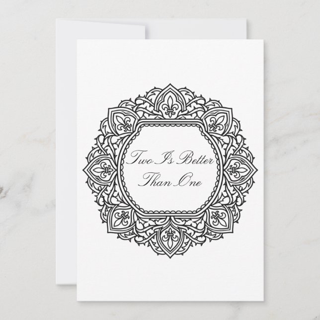 Invitación Dos es mejor que uno (Anverso)