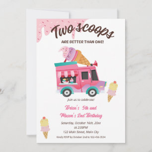 Invitación Dos Escuelas Son Mejor Que Una Fiesta De Cumpleaño