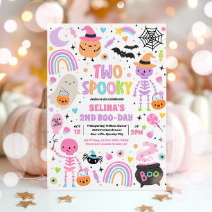 Invitación Dos espeluznantes cuties de Halloween Fiesta de se