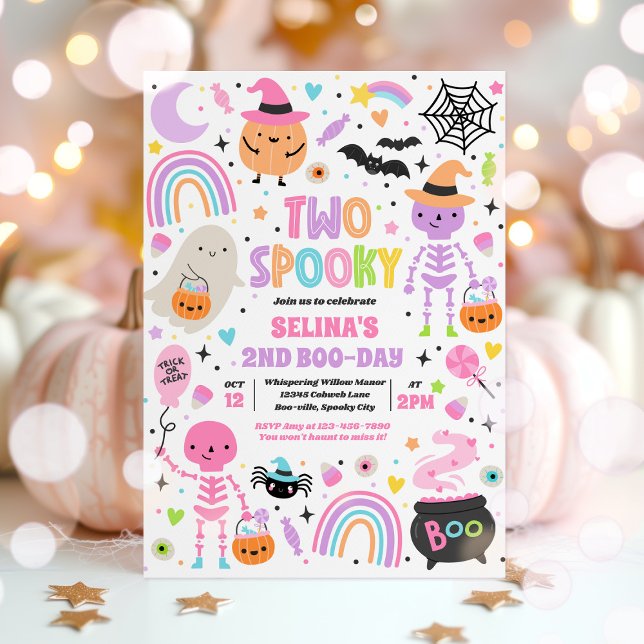 Invitación Dos espeluznantes cuties de Halloween Fiesta de se (Subido por el creador)