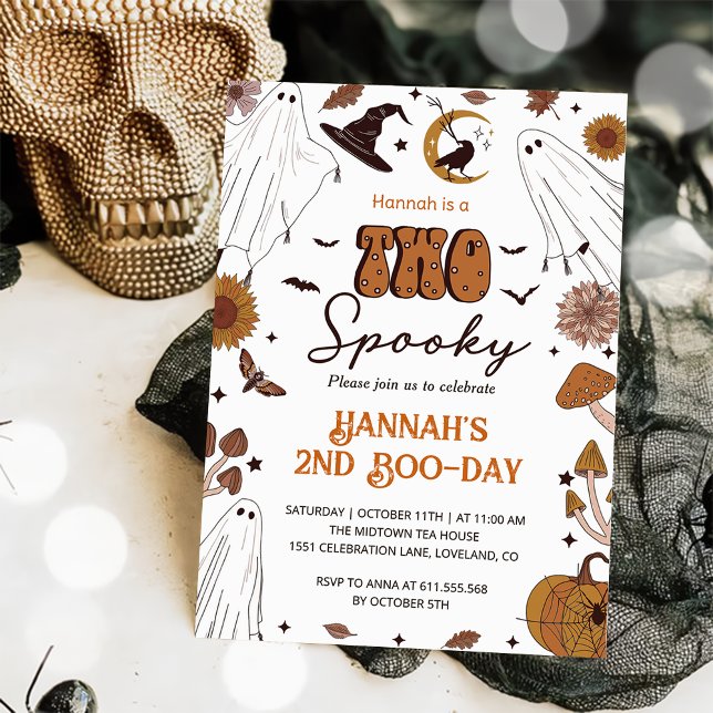 Invitación Dos espeluznantes Fiestas de cumpleaños de Hallowe (Subido por el creador)