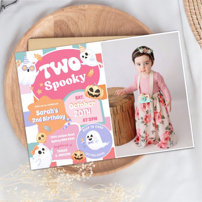Invitación Dos espeluznantes Fiestas de cumpleaños de Hallowe (Subido por el creador)