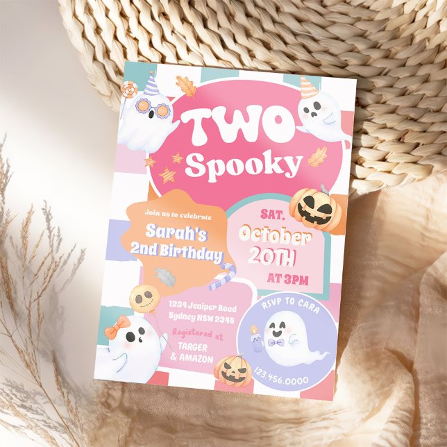 Invitación Dos espeluznantes Fiestas de cumpleaños de Hallowe (Subido por el creador)