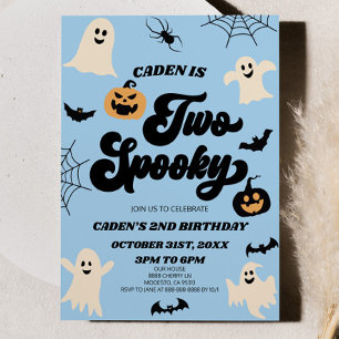 Invitación Dos espeluznantes fiestas de Halloween de segundo
