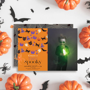 Invitación Dos espeluznantes Naranjas de Halloween Segunda Fo