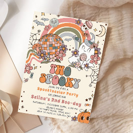 Invitación Dos Fantasma Retro Ghost Halloween 2º cumpleaños