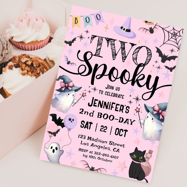 Invitación Dos fantasmagóricos Fantasma Rosa Halloween 2º cum (Subido por el creador)