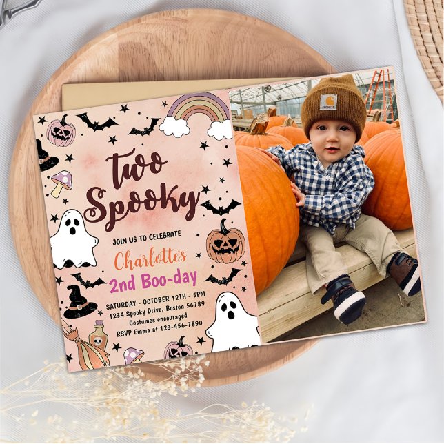 Invitación Dos fantasmagóricos Fiestas de Halloween del segun (Subido por el creador)