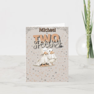 Invitación Dos Fantasmas De Halloween Fantasma Segundo Cumple