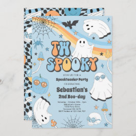Invitación Dos Fantasmas Fantasma De Halloween Groovy Segundo