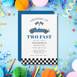 Invitación Dos festejos de auto de Carreras rápida para el se
