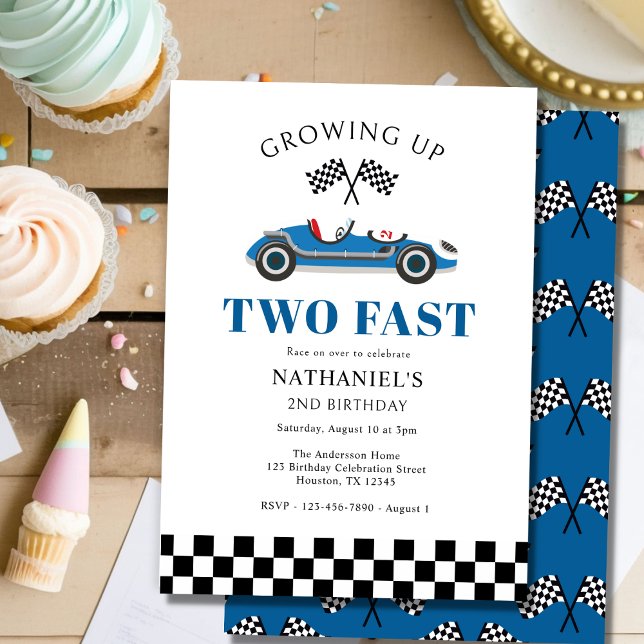 Invitación Dos festejos de auto de Carreras rápida para el se (Subido por el creador)