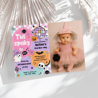 Invitación DOS Fiesta de Cumpleaños de Halloween espeluznante
