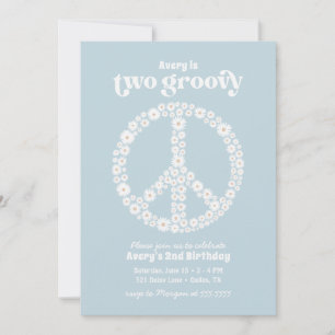 Invitación Dos fiestas de cumpleaños de Groovy 70