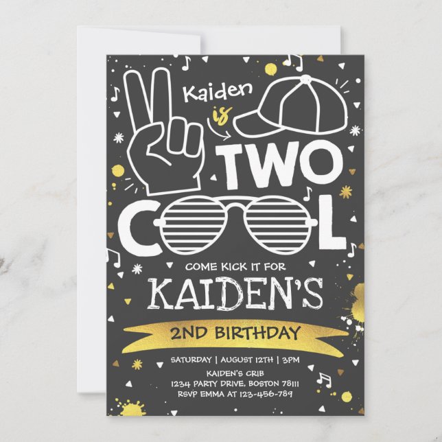 Invitación Dos fiestas de cumpleaños de Guay, dos cumpleaños  (Anverso)