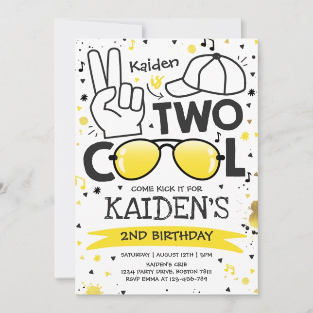 Invitación Dos fiestas de cumpleaños de Guay, dos cumpleaños  (Anverso)