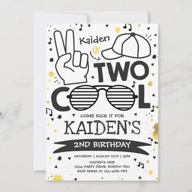 Invitación Dos fiestas de cumpleaños de Guay, dos cumpleaños  (Anverso)