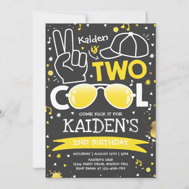Invitación Dos fiestas de cumpleaños de Guay, dos cumpleaños  (Anverso)