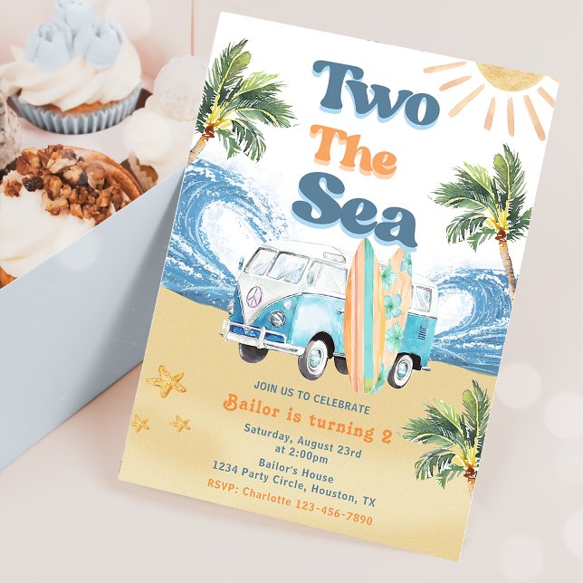 Invitación Dos Fiestas de cumpleaños en Sea Surf Beach (Subido por el creador)