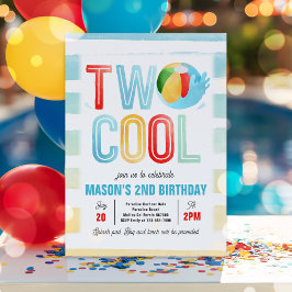 Invitación Dos Fiestas de Guay Beach 2º Fiesta de cumpleaños