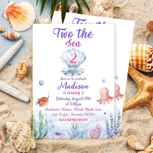 Invitación Dos Fiestas de la sirena marina