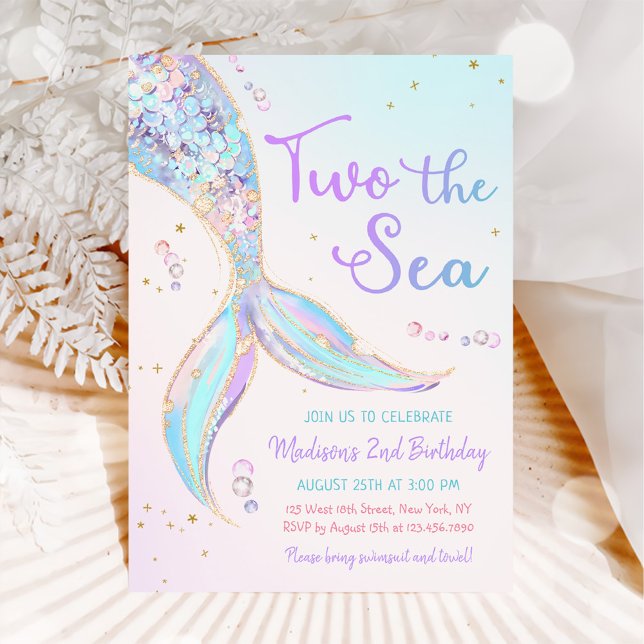 Invitación Dos Fiestas de la sirena marina (Subido por el creador)