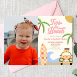 Invitación Dos Fiestas De Segundo Cumpleaños De The Beach Sur