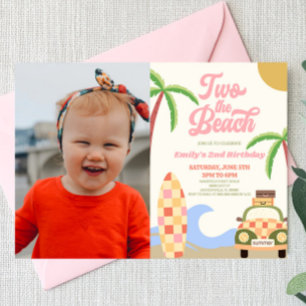 Invitación Dos Fiestas De Segundo Cumpleaños De The Beach Sur