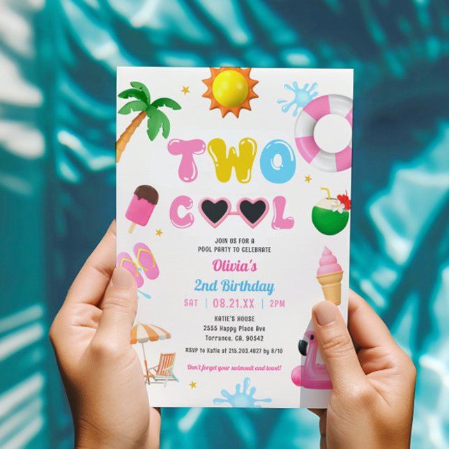 Invitación Dos Fiestas de verano de Guay Chica segundo cumple (Subido por el creador)