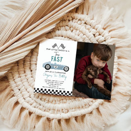 Invitación Dos Fiestas del segundo cumpleaños de Fast Race Ca