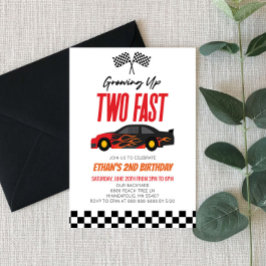 Invitación Dos Fiestas del segundo cumpleaños de la carrera a