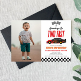 Invitación Dos Fiestas del segundo cumpleaños de la carrera a
