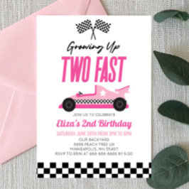 Invitación Dos Fiestas del segundo cumpleaños de Race Rápido 