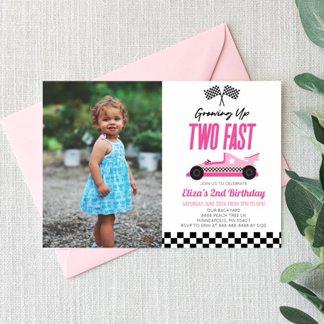 Invitación Dos Fiestas del segundo cumpleaños de Race Rápido  (Subido por el creador)