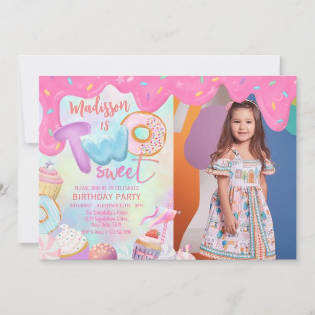 Invitación dos fotos personalizadas (Anverso)