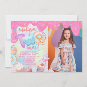 Invitación dos fotos personalizadas dulces 
