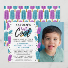 DOS FRESCO Cumpleaños número 2 de niño Paleta de H