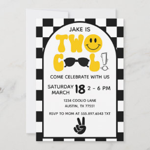 Invitación Dos gafas de sol geniales para cumpleaños con sign
