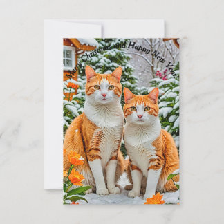Invitación Dos gatos alegres