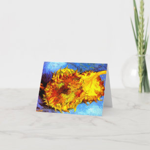 Invitación Dos girasoles cortados Van Gogh