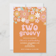 dos Groovy Retro Floral 2 cumpleaños
