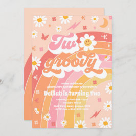 Invitación Dos Groovy segundo cumpleaños Fiesta de amor por l