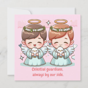 Invitación Dos guardianes celestiales
