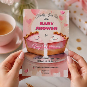 Invitación "¡Dos guisantes dulces en una tarta!" – Cumpleaños