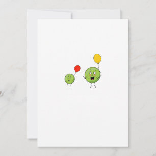 Invitación Dos guisantes, tema de guisante lindo
